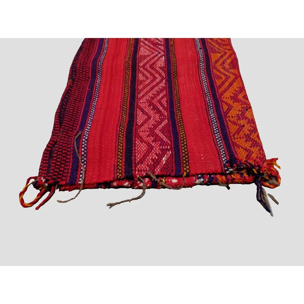 Handwoven Thick Wool Tapestry Large Pillow Cover Unfinished Edge‎ Oaxaca Mexico